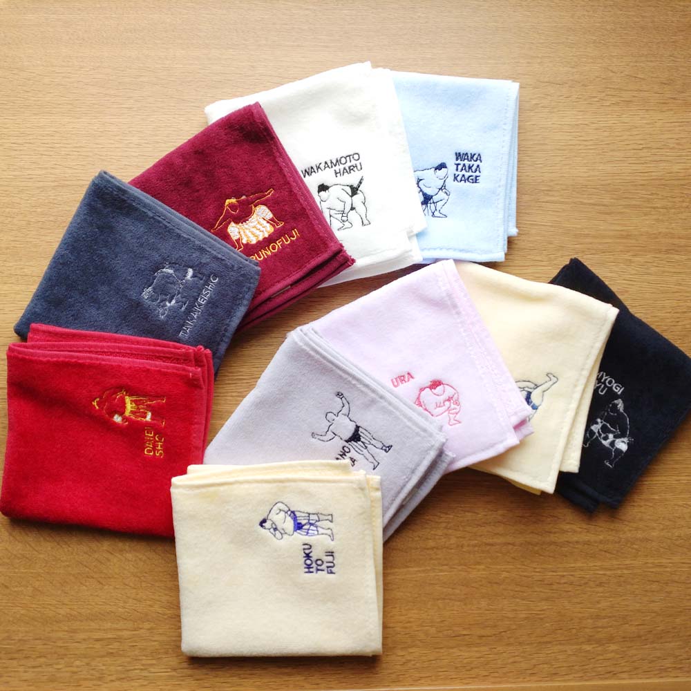 刺繍ハンカチ伯桜鵬