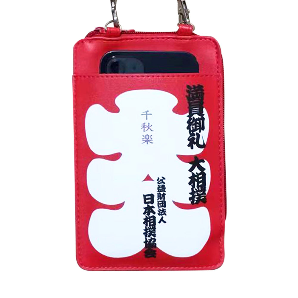 大入袋みたいなスマホショルダー