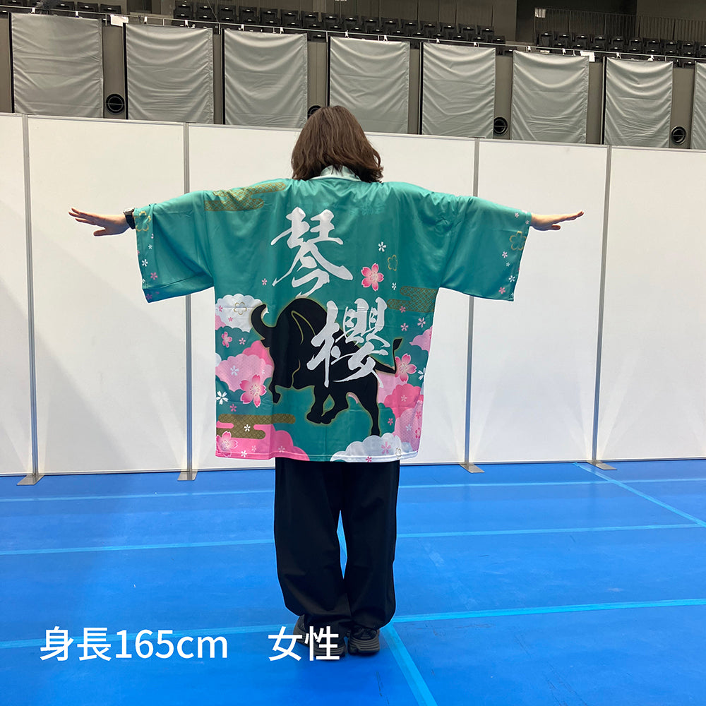 染め抜き風応援はっぴ（若隆景）